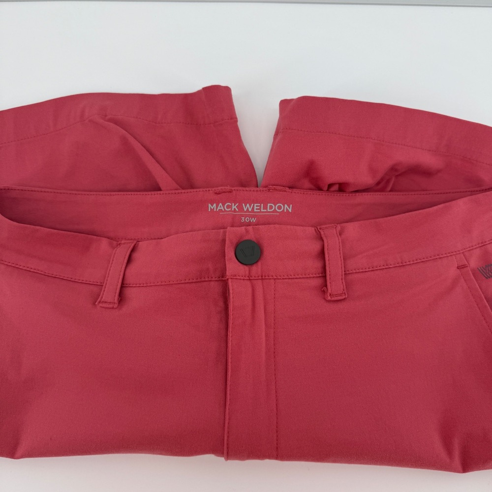 Mack Weldon Radius Shorts Mens 30 Red Performance Stretch‎ Cotton Lyocell Blend